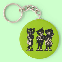 Three Musical Cats Keychain keychains