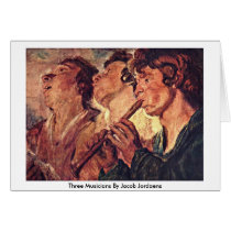 Three Musicians By Jacob Jordaens Greeting Card