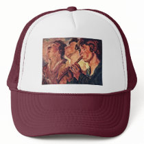 Three Musicians By Jordaens Jacob (Best Quality) Mesh Hats