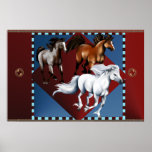 Three Mustangs Poster