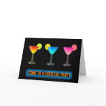 Three Neon Cocktails with Neon Sign Cards