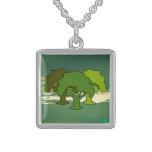 THREE OAK TREES PERSONALIZED NECKLACE
