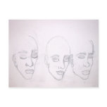Three Of Me by Kenya Verrett Post Card
