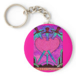 THREE OF SWORDS TAROT KEYCHAINS