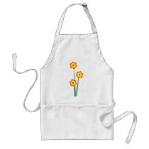 Three orange flowers aprons