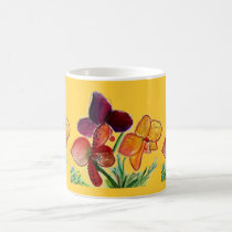 Three Orchids and Sunshine mugs