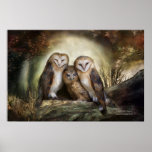 Three Owl Moon Art Poster/Print