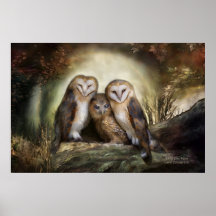 Three Owl Moon Art Poster/Print
