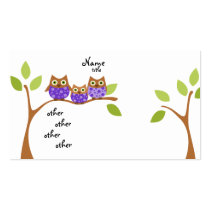 Three Owls business cards