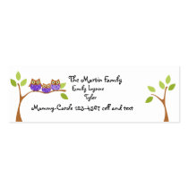 Three Owls Play Date business cards