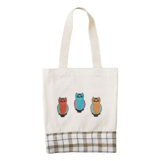 Three Owls Zazzle HEART Tote Bag