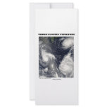 Three Pacific Typhoons (Satellite Picture) Custom Rack Cards