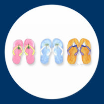 Three Pairs of Flip-Flops Sticker stickers