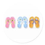 Three Pairs of Flip-Flops Sticker