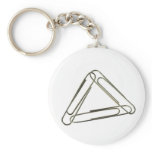 Three paper clips interlinked keychains