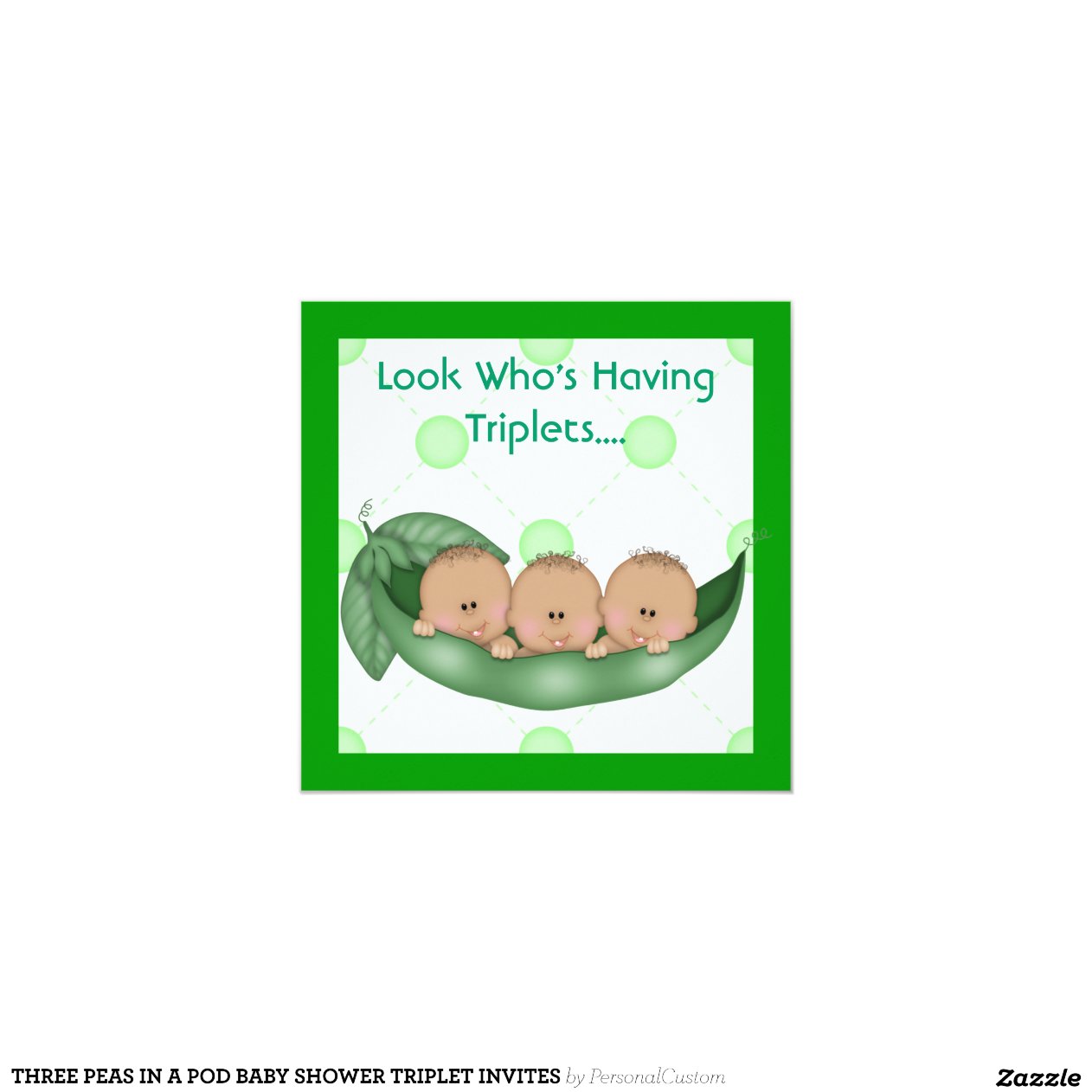 Three Peas In A Pod Baby Shower three peas in a pod baby shower triplet invites 5 25 Three Peas In A Pod Baby Shower three peas in a pod baby shower triplet invites 5 25