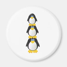 Three Penguins Refrigerator Magnets