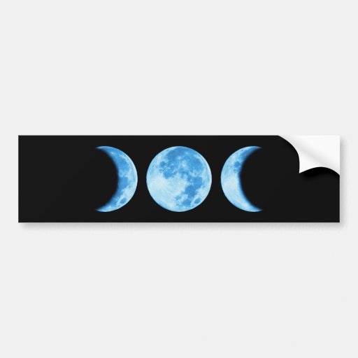 Three Phase Moon Bumper Sticker Zazzle