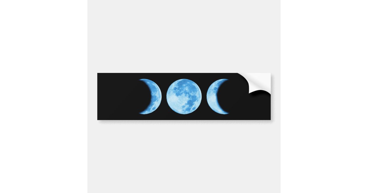 Three Phase Moon Bumper Sticker Zazzle