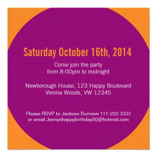 Three photos 50th FIVEOH! photo birthday invite