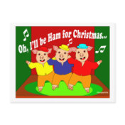 Three Pigs Christmas Christian Gift Post Cards