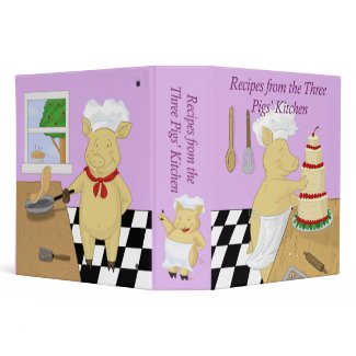 Three Pigs Recipe Binder binder