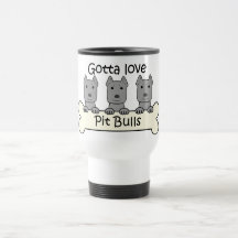 Three Pitbulls Coffee Mugs