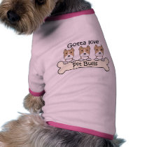 Three Pitbulls pet clothing
