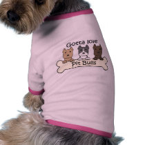 Three Pitbulls Dog Shirt