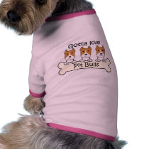 Three Pitbulls pet clothing by dogcartoons Three Pitbulls pet clothing