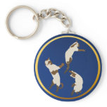 Three Playful Siamese Keychains