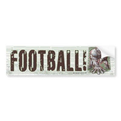 Three Point Stance Football Bumpersticker Bumper Sticker by fantasyfootball