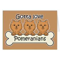 Three Pomeranians cards