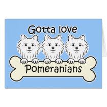 Three Pomeranians cards