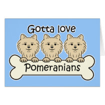 Three Pomeranians cards
