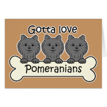 Three Pomeranians cards