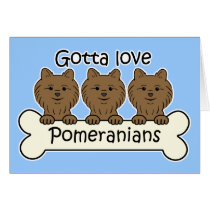 Three Pomeranians cards