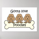 Three Poodles Posters
