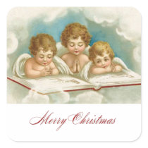 Three praying angels sticker
