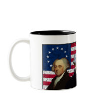 Three Presidents and The American Flag Coffee Mugs