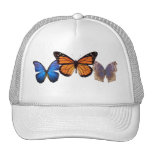 Three Pretty Butterflies Mesh Hat