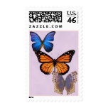 Three Pretty Butterflies Postage Stamps