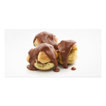 three profiteroles photo card template