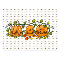 Three pumpkins postcard postcards