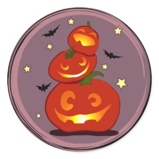 three pumpkins sticker