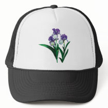 Three Purple and White Irises hats by SusanSavad Three Purple and White Irises hats