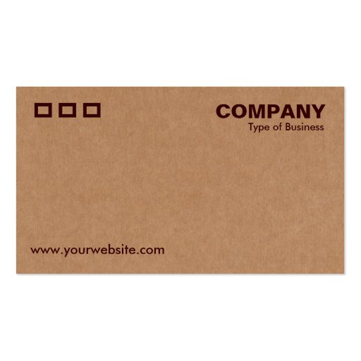 Three Rectangles - Cardboard Box Texture Business Card (back side)