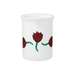 Three red flowers Pitcher