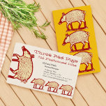 Three Red Pigs Business Card for Farm, Restaurant