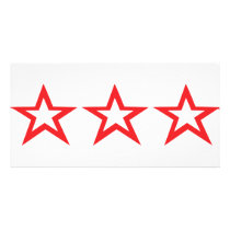 three red stars icon photo cards